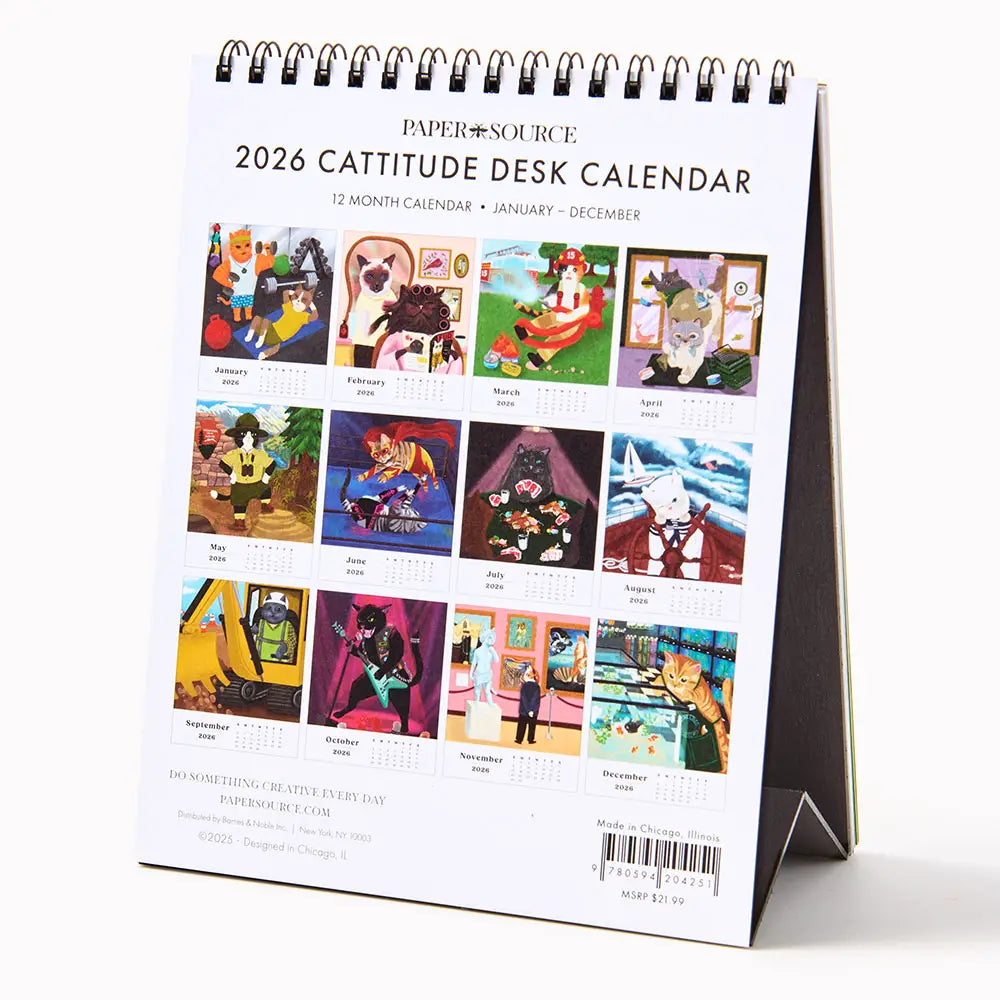 2026 Catitude Desk Calendar
