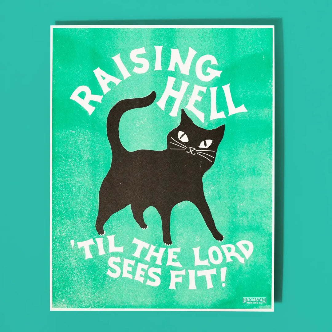 Raising Hell - Risograph Art Print