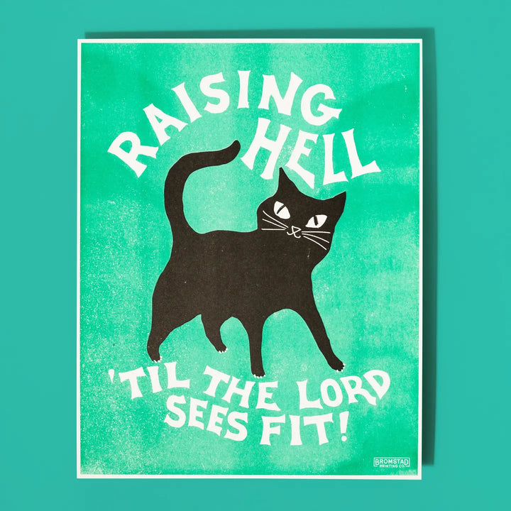 Raising Hell - Risograph Art Print