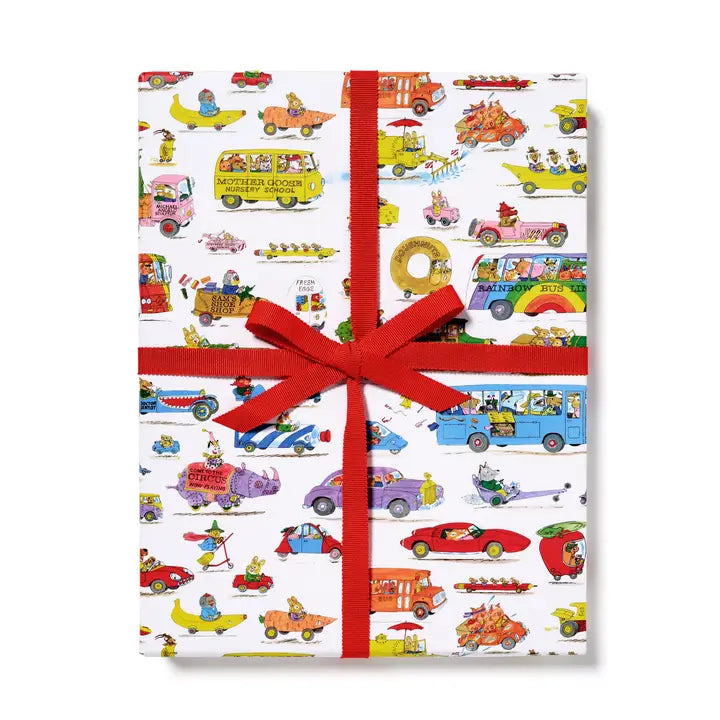Richard Scarry Busytown Cars Wrapping Paper