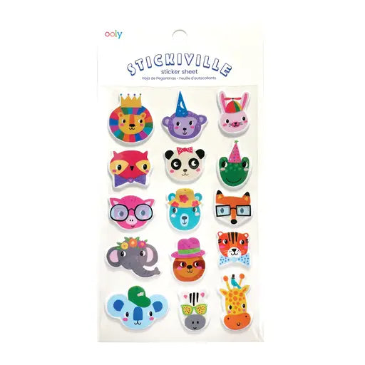 Stickiville Party Animals Puffy Stickers