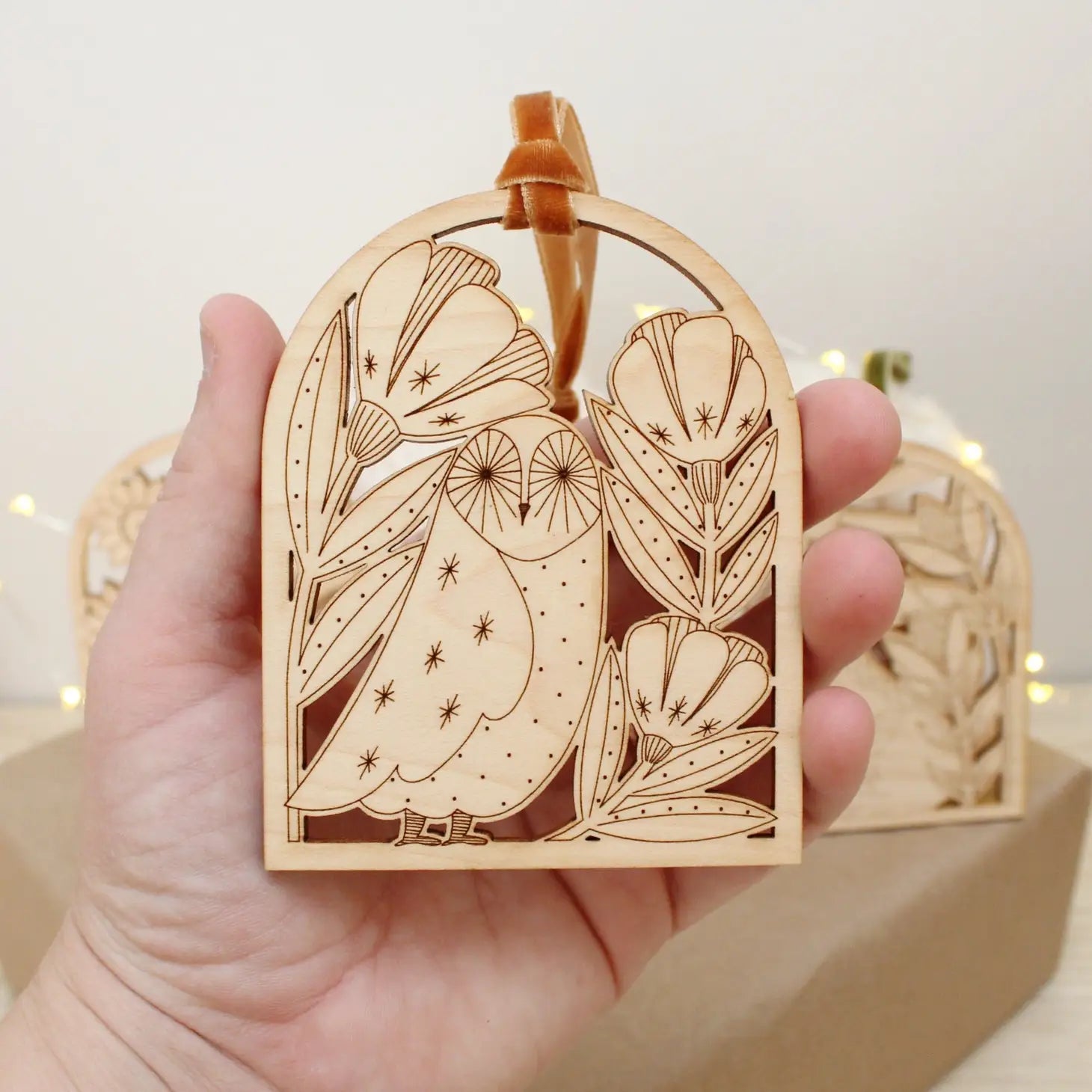 Owl Wooden Arch Ornament