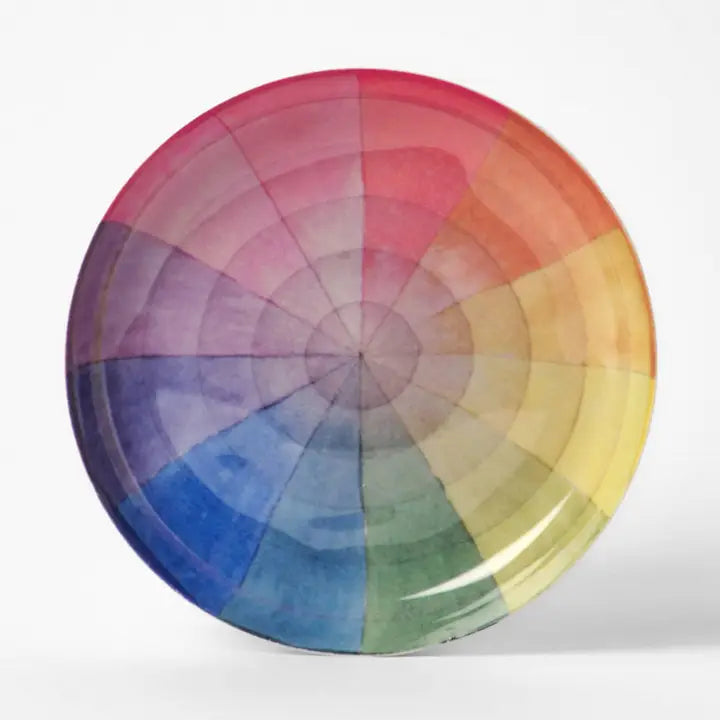 Round Enamel Tray - Vintage Colour Wheel