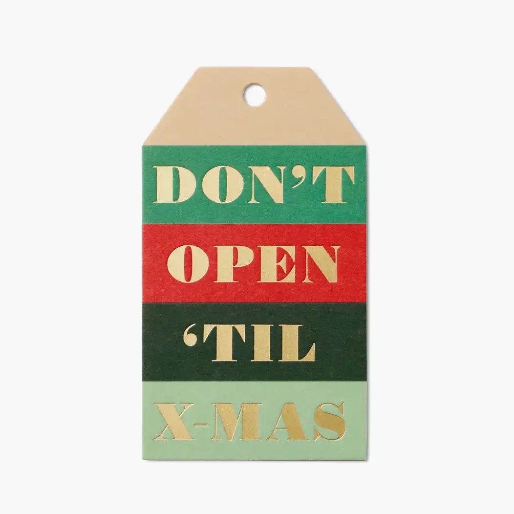 Don't Open Before X-Mas Die-Cut Gift Tags (Set of 8)