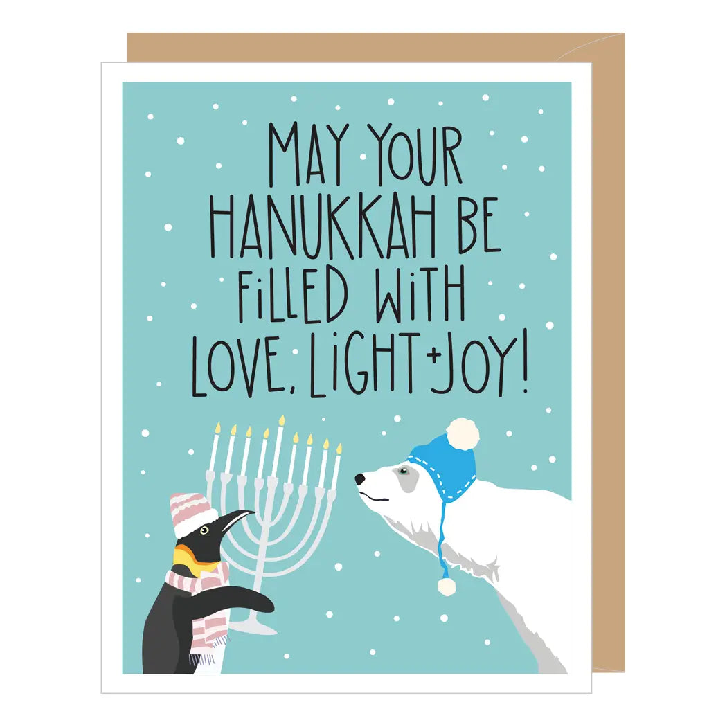 Penguin + Polar Bear Hanukkah Card (Set of 8)
