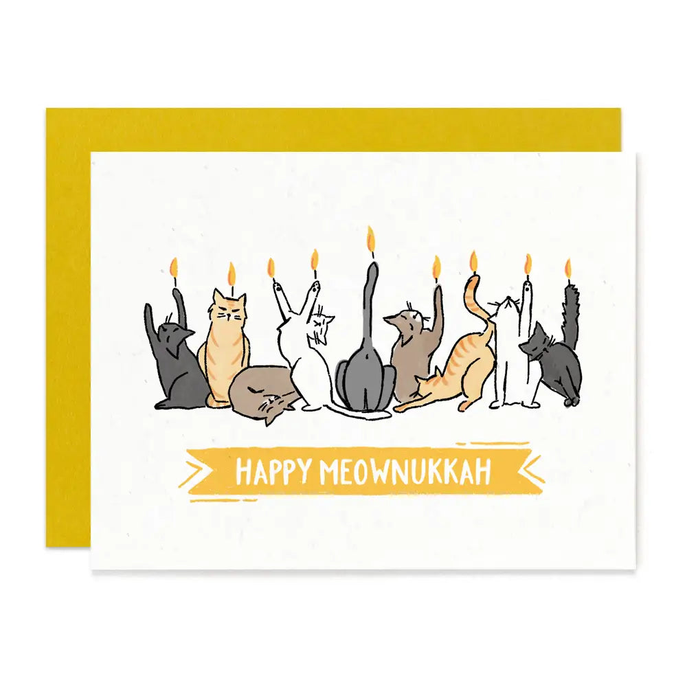 Happy Meownukkah Hanukkah Card