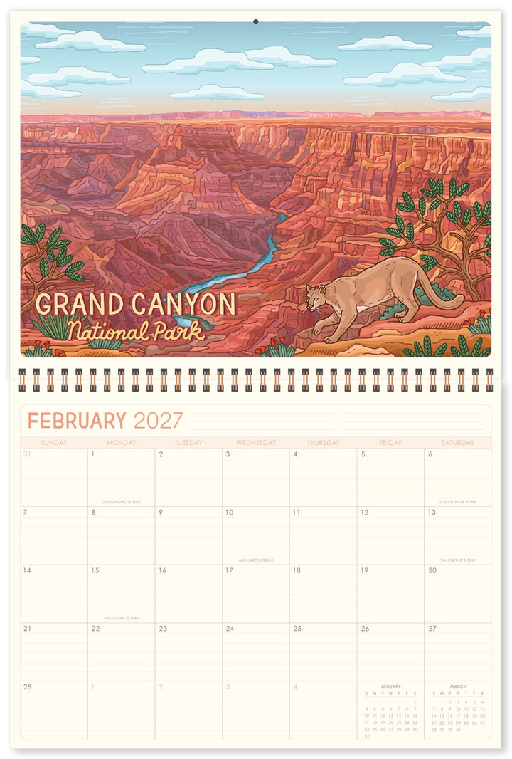 2027 National Parks Wall Calendar