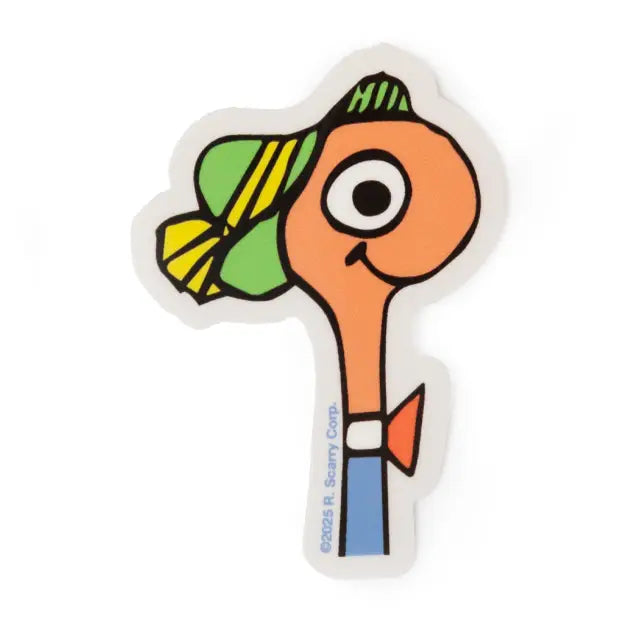 Richard Scarry® Lowly Worm Bust Sticker