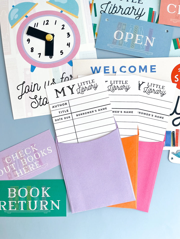 Library Pretend Play Kit – Kids Screen-Free Imaginative Play