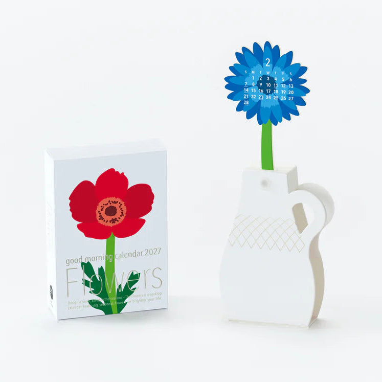 Flowers 3D Desk Calendar (Jan-Dec 2027)