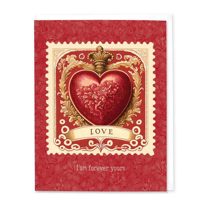 Forever Yours Postage Stamp Love Card