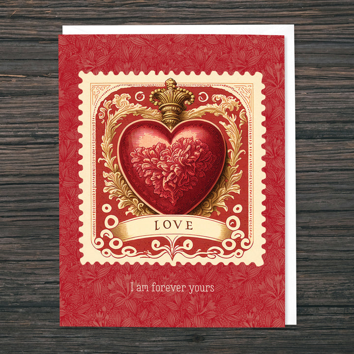 Forever Yours Postage Stamp Love Card
