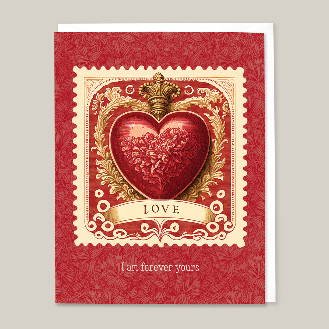 Forever Yours Postage Stamp Love Card