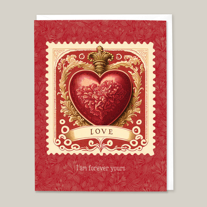 Forever Yours Postage Stamp Love Card