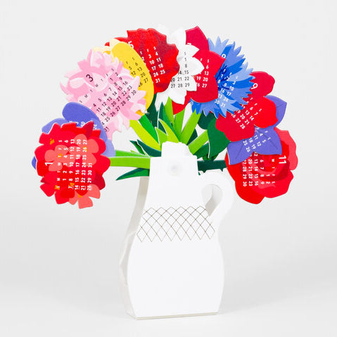 Flowers 3D Desk Calendar (Jan-Dec 2027)