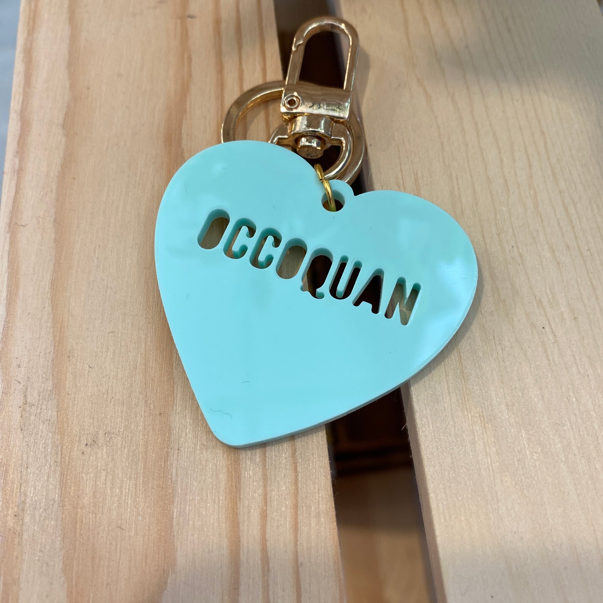 Occoquan Heart Keychain - Mint