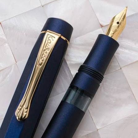 Kaweco AL Sport Piston Fill Fountain Pen Starter Set - Navy/Gold