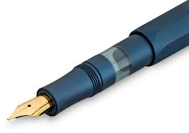 Kaweco AL Sport Piston Fill Fountain Pen Starter Set - Navy/Gold