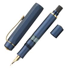 Kaweco AL Sport Piston Fill Fountain Pen Starter Set - Navy/Gold