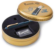 Kaweco AL Sport Piston Fill Fountain Pen Starter Set - Navy/Gold