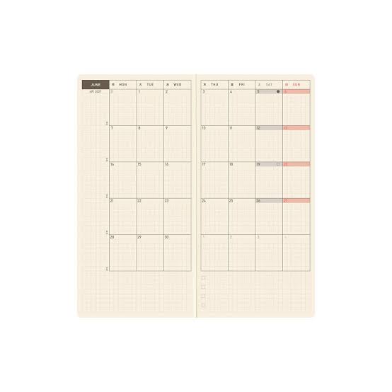 Hobonichi Techo 2027 Weeks Smooth: Café au Lait