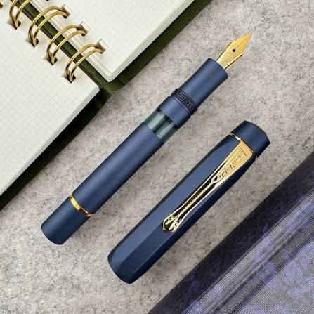 Kaweco AL Sport Piston Fill Fountain Pen Starter Set - Navy/Gold
