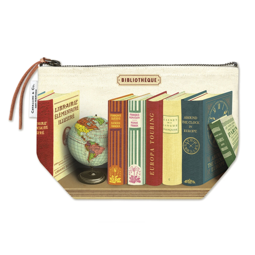 Library Books Vintage Pouch