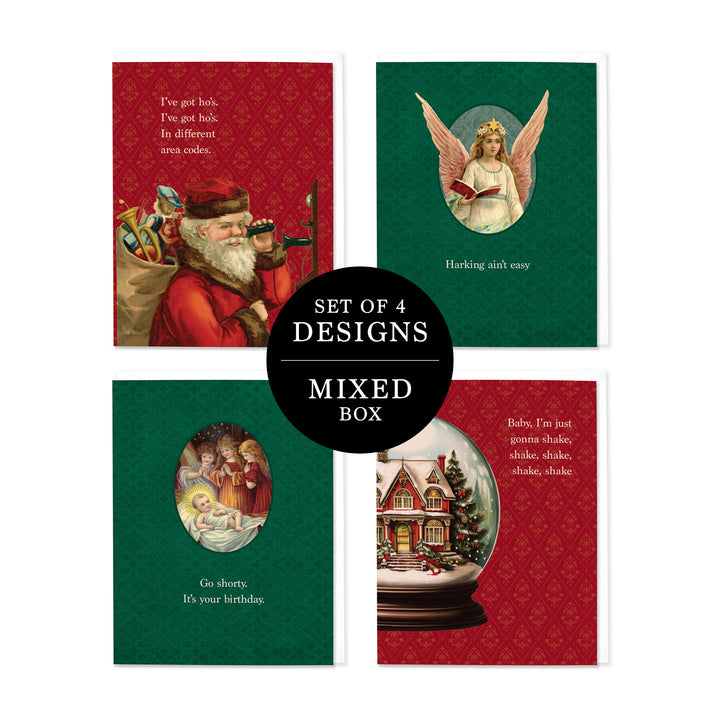 Lyrical Snarky Holiday Mixed Box of Cards (Set of 8)