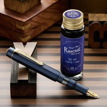 Kaweco AL Sport Piston Fill Fountain Pen Starter Set - Navy/Gold