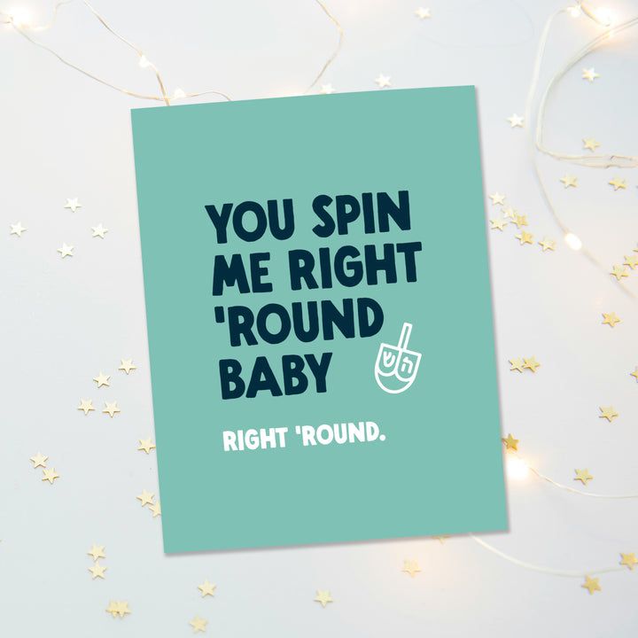 Spin Me Right Round Hanukkah Card
