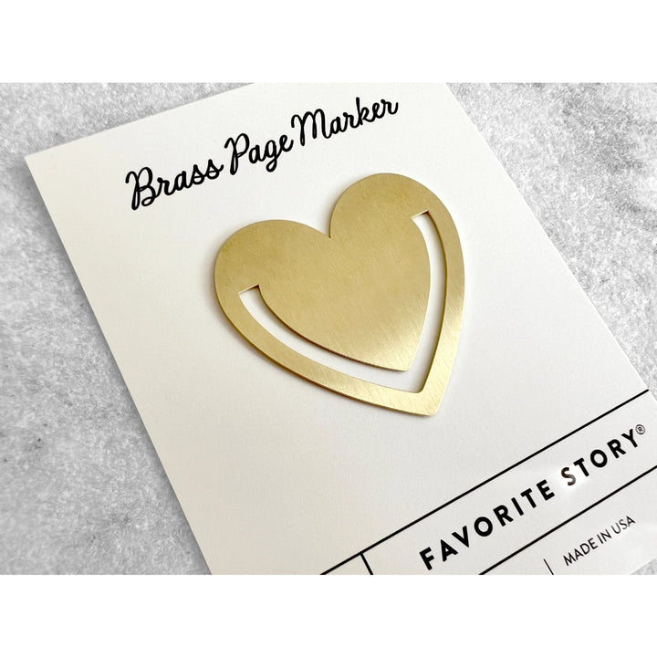 Brass Page Marker - Heart