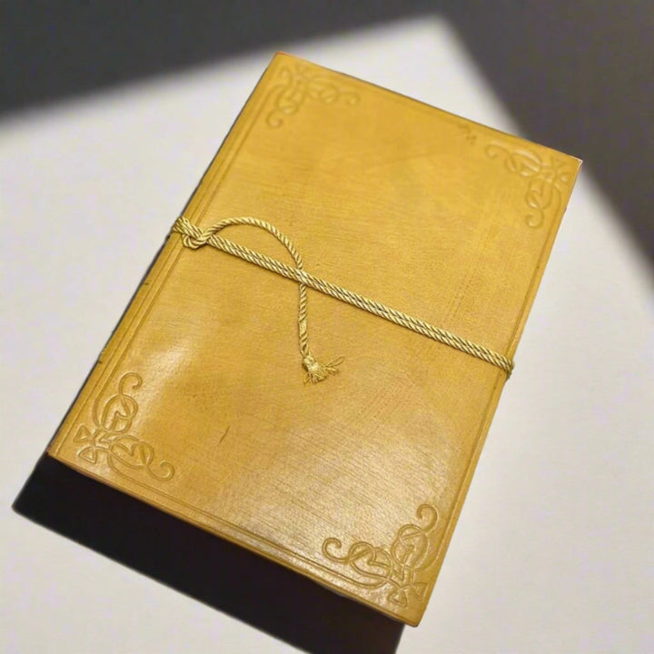 Compact 5x7 Art Deco Leather Journal