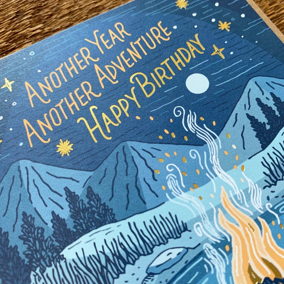 Campfire Birthday Card
