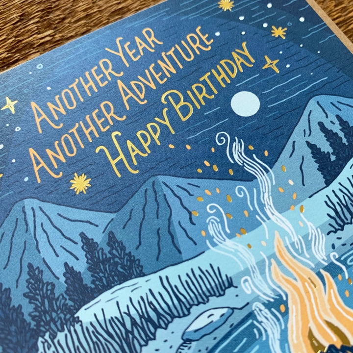 Campfire Birthday Card