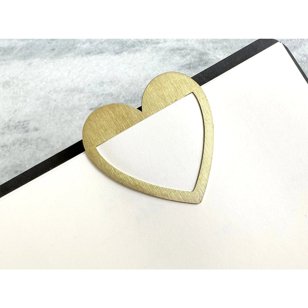 Brass Page Marker - Heart