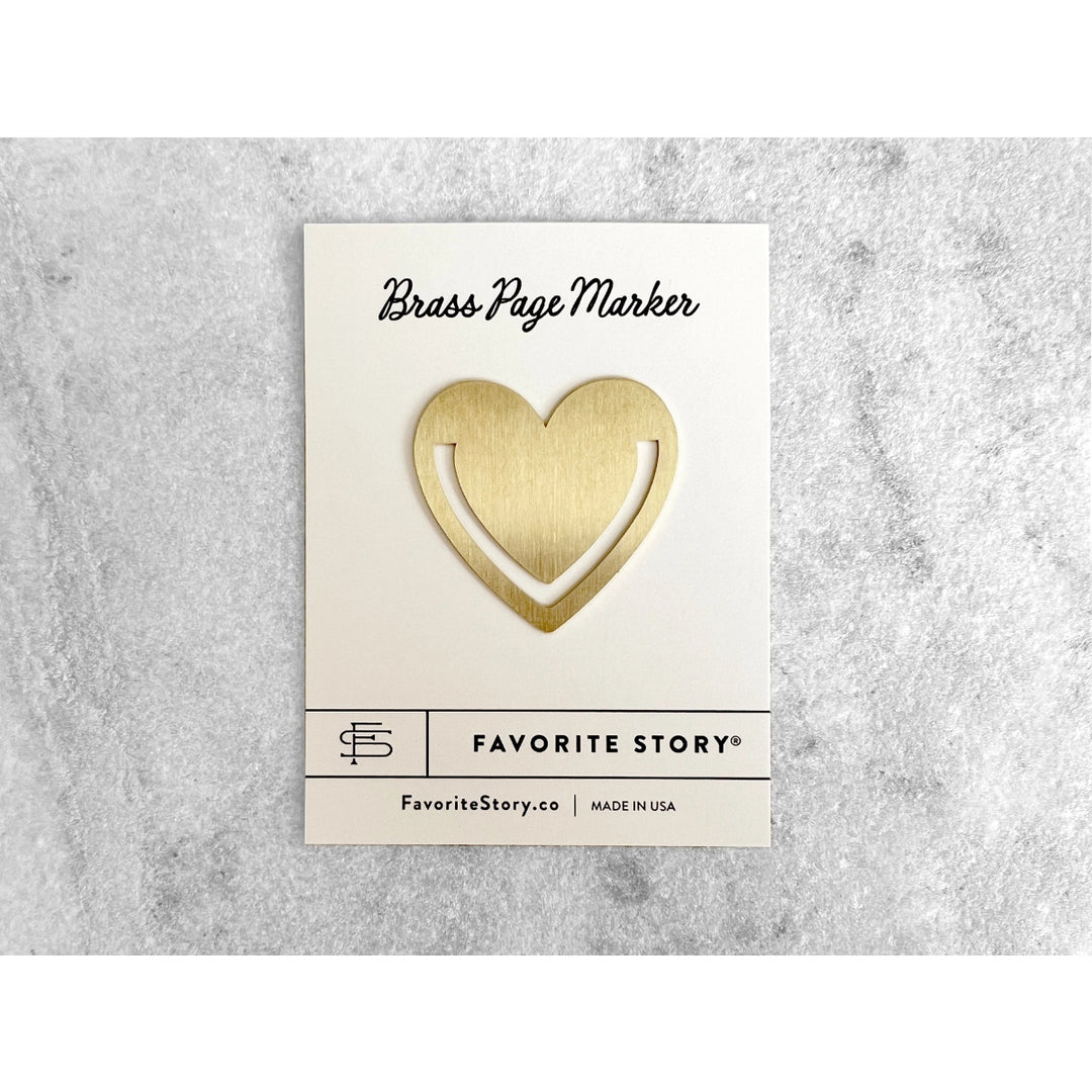 Brass Page Marker - Heart