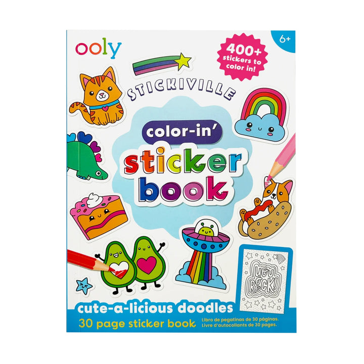 Stickiville Color-In' Sticker Book: Cute-A-Licious Doodles