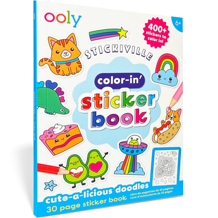 Stickiville Color-In' Sticker Book: Cute-A-Licious Doodles