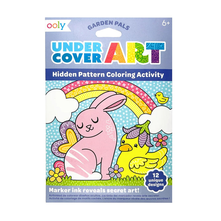 Undercover Art Hidden Pattern Coloring Activity Art Cards - Garden Pals