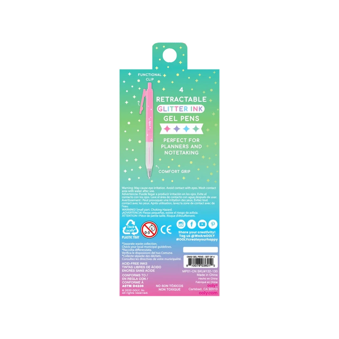 Oh My Glitter! Retractable Gel Pens - Set of 4