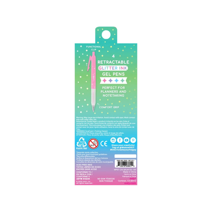 Oh My Glitter! Retractable Gel Pens - Set of 4
