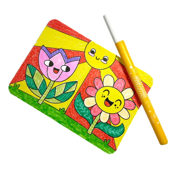 Undercover Art Hidden Pattern Coloring Activity Art Cards - Garden Pals