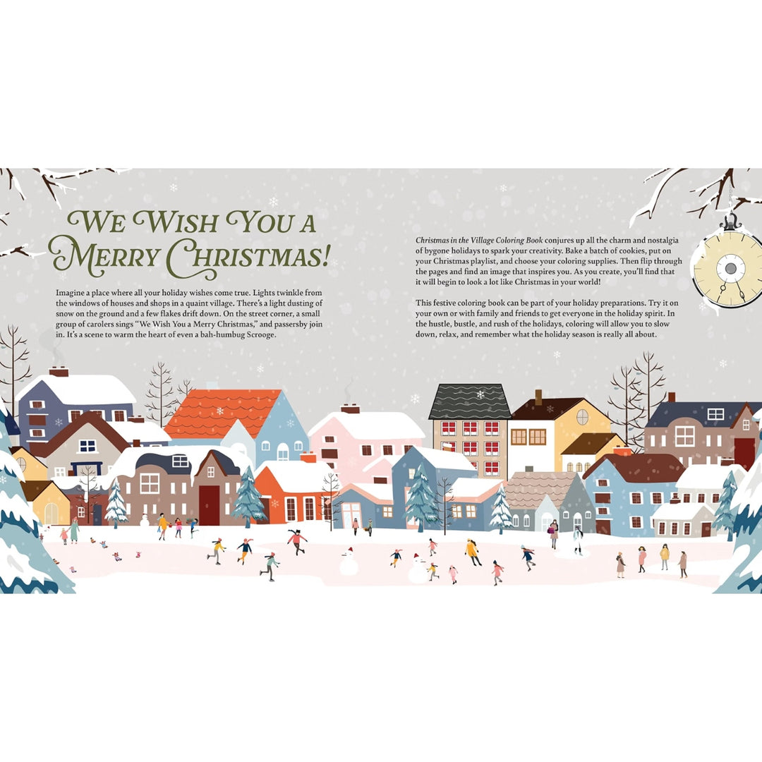 Christmas in the Village Coloring Book