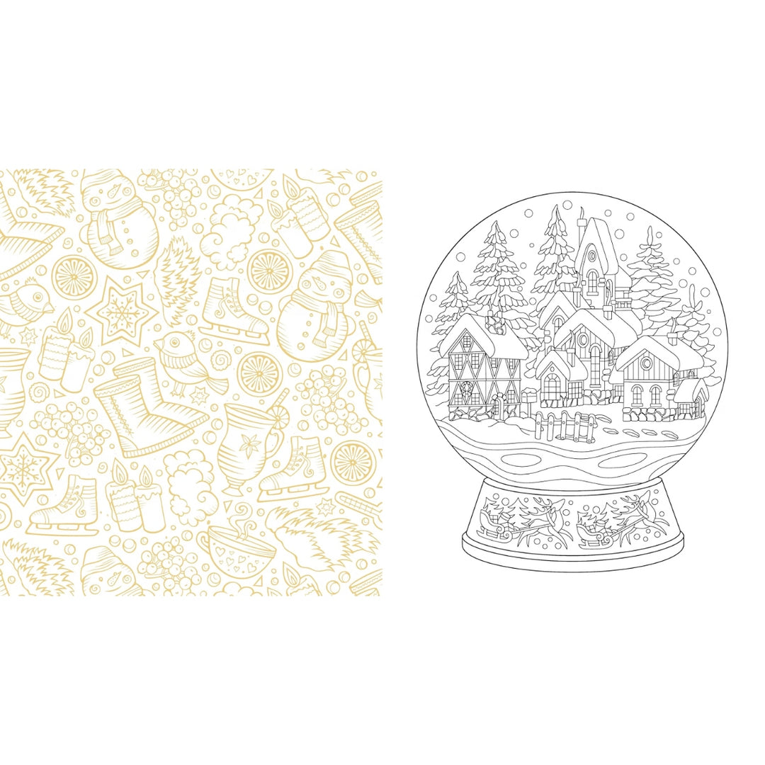 Christmas in the Village Coloring Book