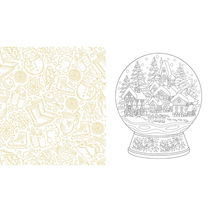 Christmas in the Village Coloring Book