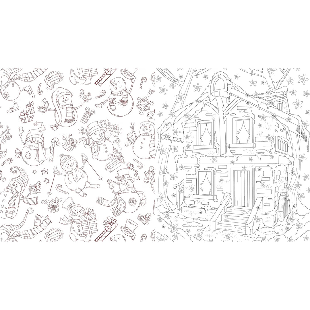 Christmas in the Village Coloring Book
