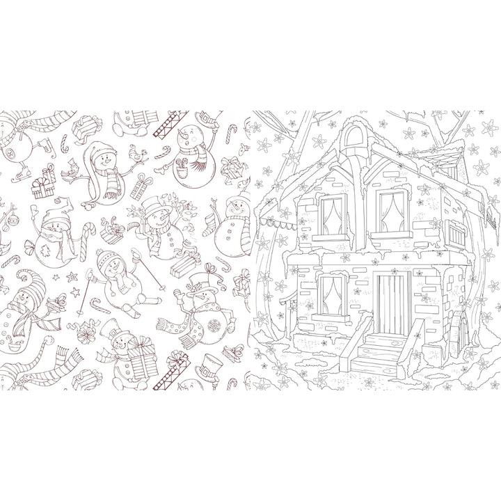 Christmas in the Village Coloring Book