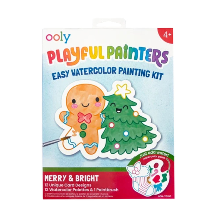 Playful Painters: Easy Watercolor Painting Kit - Merry & Bright