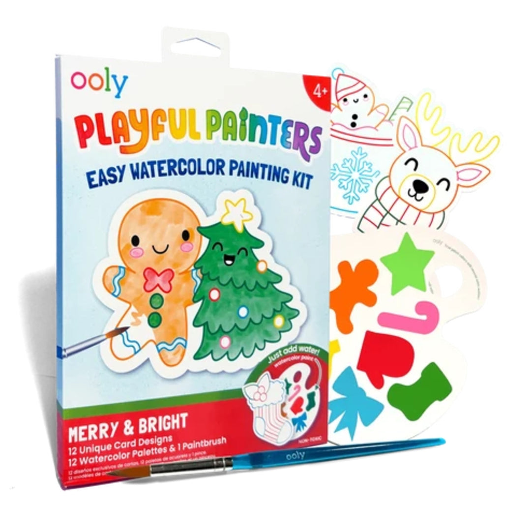 Playful Painters: Easy Watercolor Painting Kit - Merry & Bright
