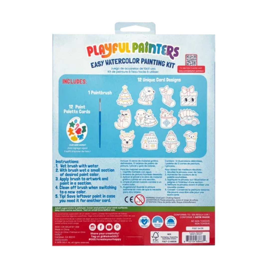 Playful Painters: Easy Watercolor Painting Kit - Merry & Bright